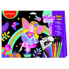 Coloring Set, Foil & Fluo, Fairy, (12x Lapices de Color + 2x Hojas Negras Foil A4 + 4x Hojas Negras Fluo), Set
